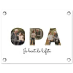 Opa - Lettercollage tuinposter los doek klein -3d