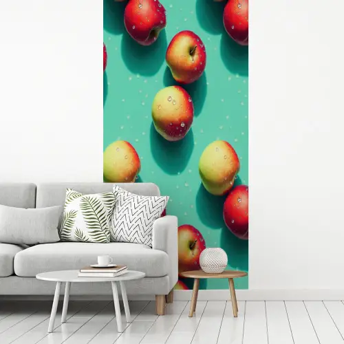 Appels - Water - Turquoise fotobehang vinyl groot 64 -woonkamer