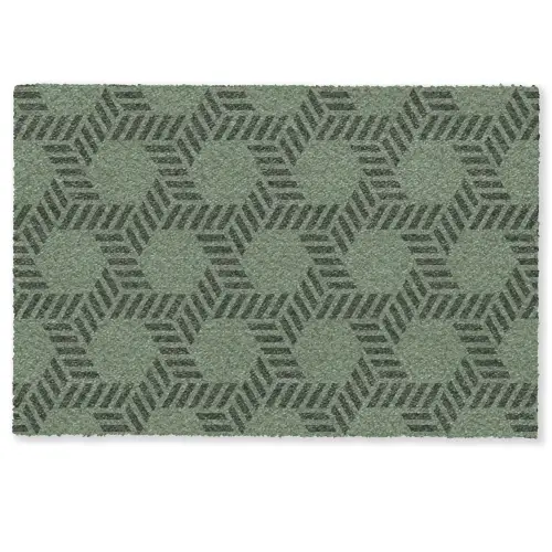 Patroon - Groen - Geometrisch Deurmat klein 898 -zkaufland3d