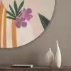 Vrouw - Bloemen - Pastel Akoestische PET Vilt - Rond klein -sfeer5_closeup