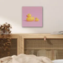 Eendjes - Vrolijk - Roze aluminium wit klein -sfeer3