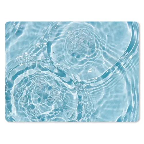 Water - Blauw - bubbels muismat rubber klein -3d