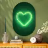 Neon - Groen - Licht Wandcirkel Ovaal Glas middel -sfeer2