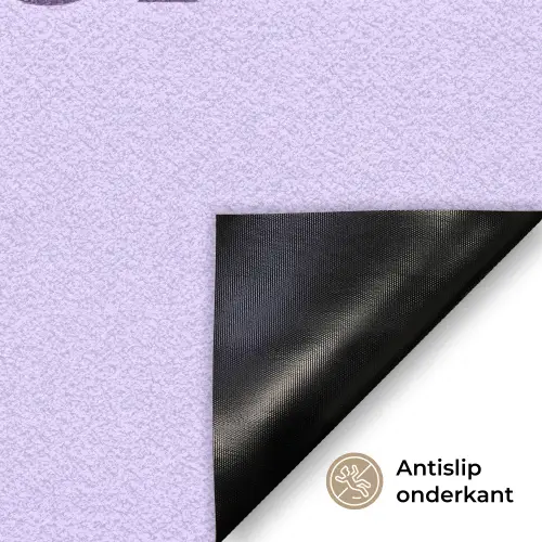 Mucho amor - Paars - Gelaagde letters Deurmat klein -antislip_NL