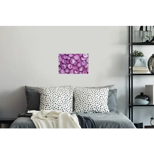 Paars - Uien - Close up Muursticker klein -slaapkamer
