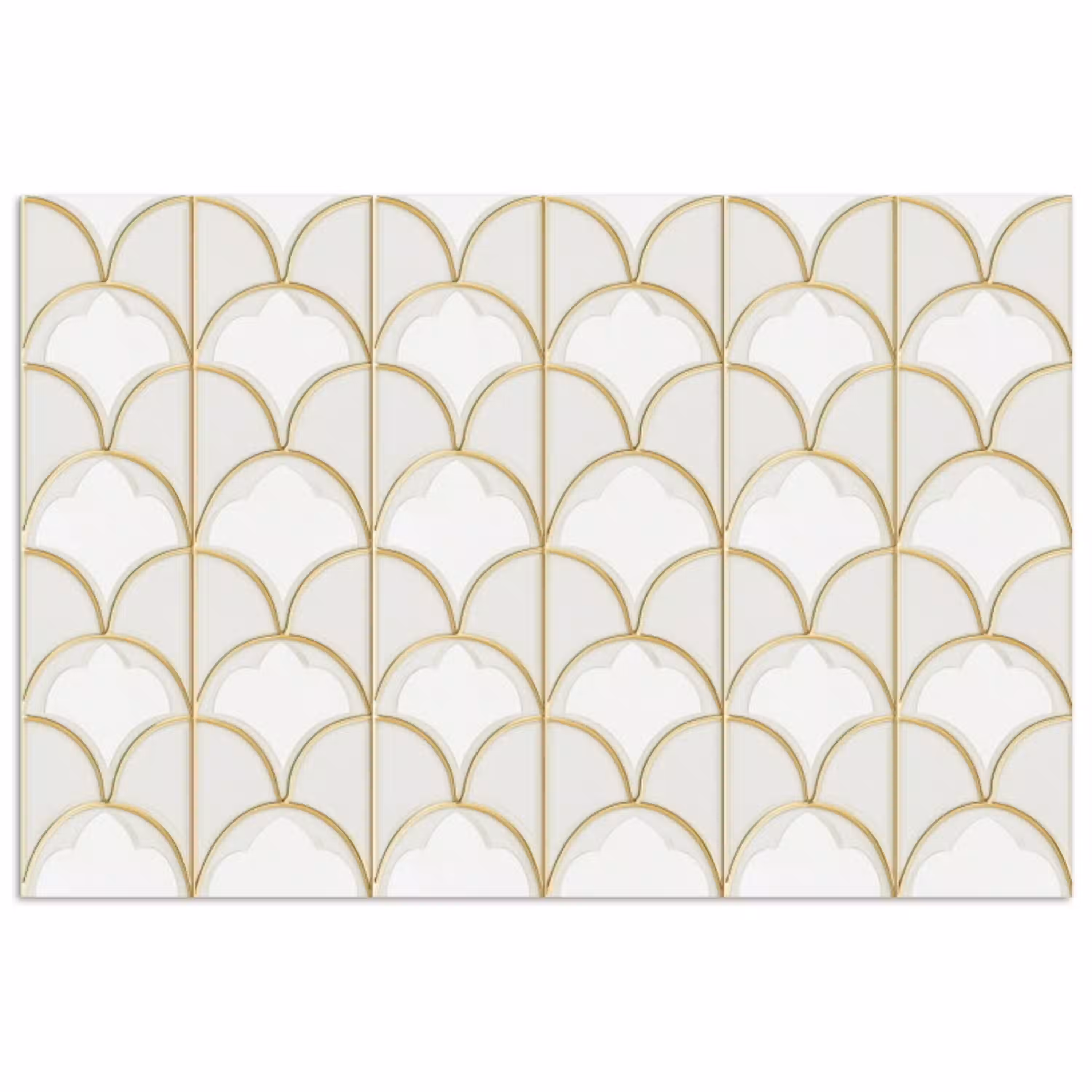 Mozaïek - Bogen - Goud poster papier klein 62 -3d