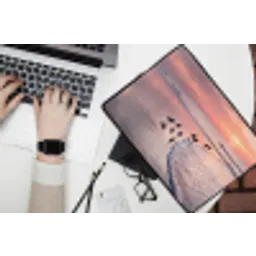 Meeuwen - Strand - Zee - Roze laptophoes neopreen klein -bureau