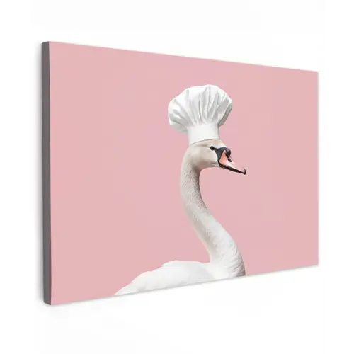 Zwaan - Koksmuts - Mooi - Klassiek canvas 2cm klein -z3d