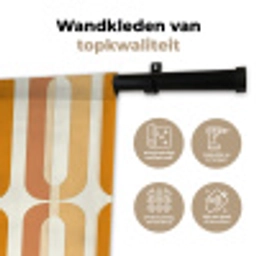 U-vorm - Retro - Oranje Wandkleed katoen klein 269 -sfeer2