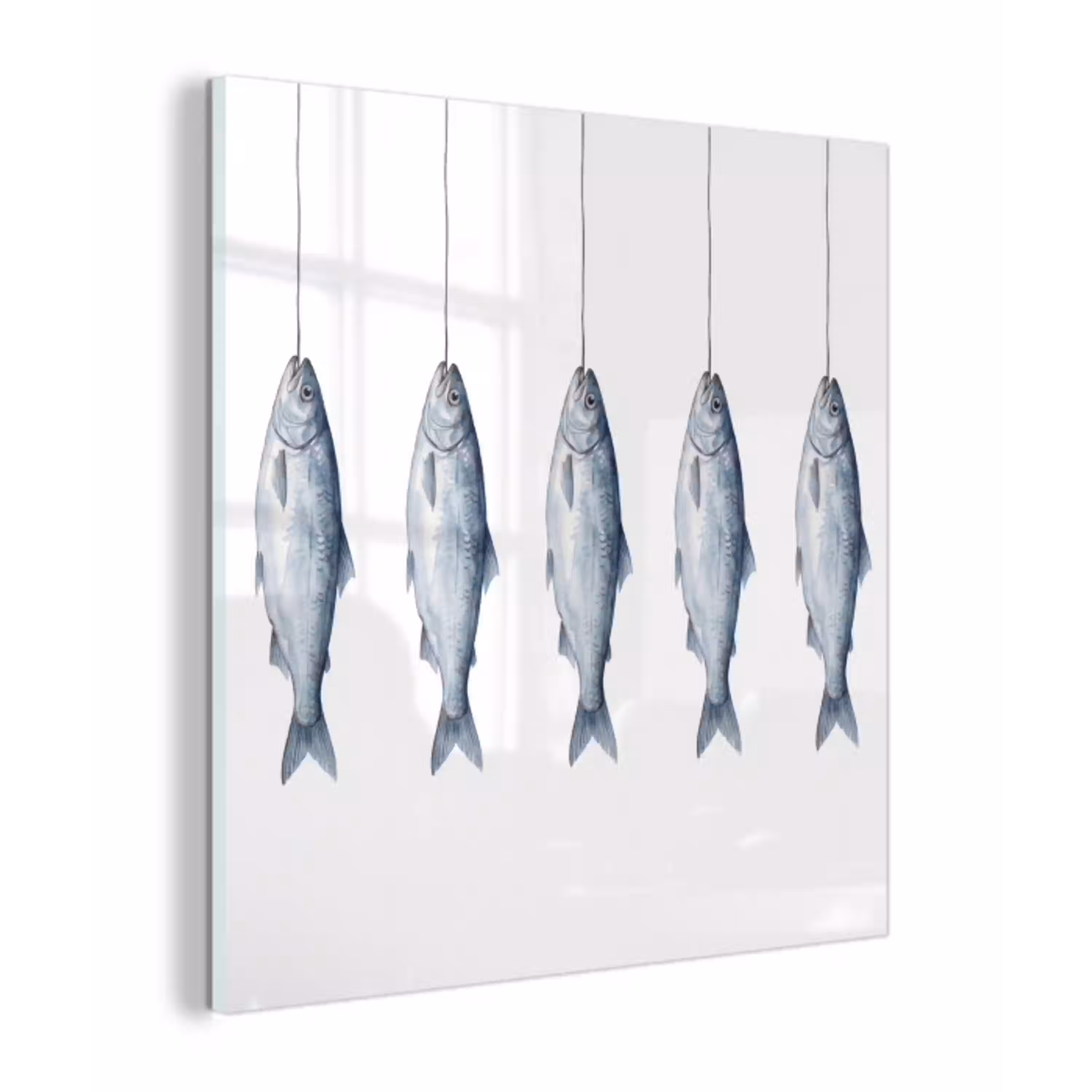 Vissen - Illustratie - Delfts - Blauw plexiglas 5mm klein -z3d