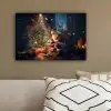 Kerstman - Haard - Donker canvas 2cm klein -sfeer3