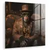 Chimpansee - Stoel - Pak - Bruin plexiglas 5mm klein -zzzproduct_nieuw