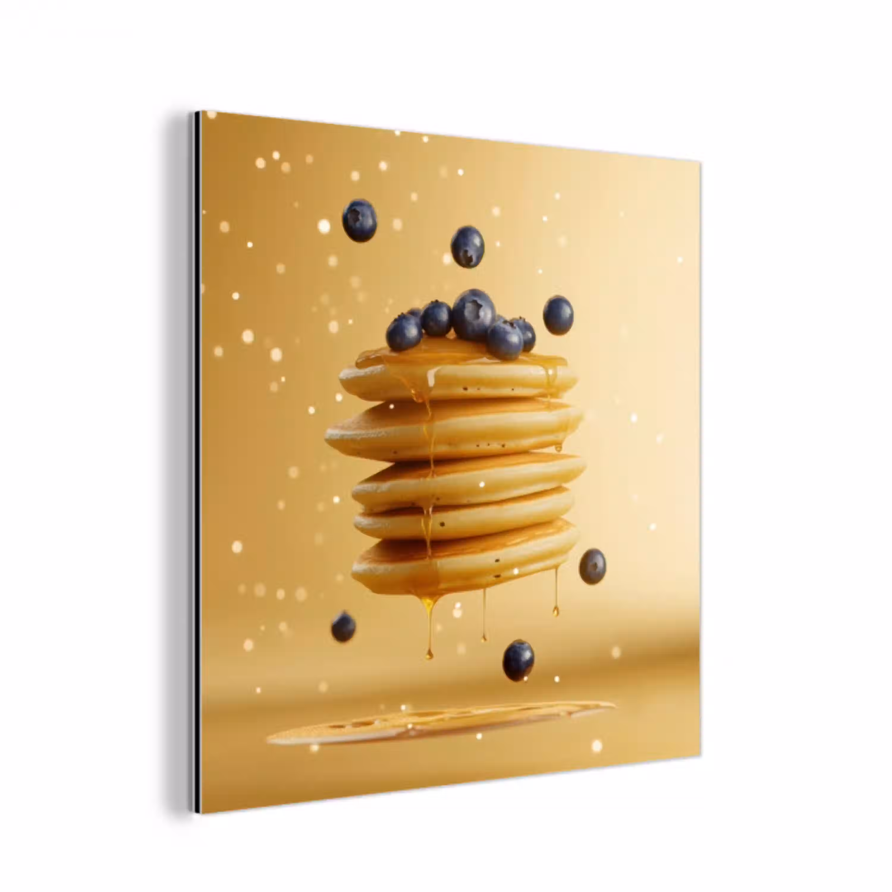 Pannenkoeken - Eten - Honing - Geel aluminium wit klein -3d