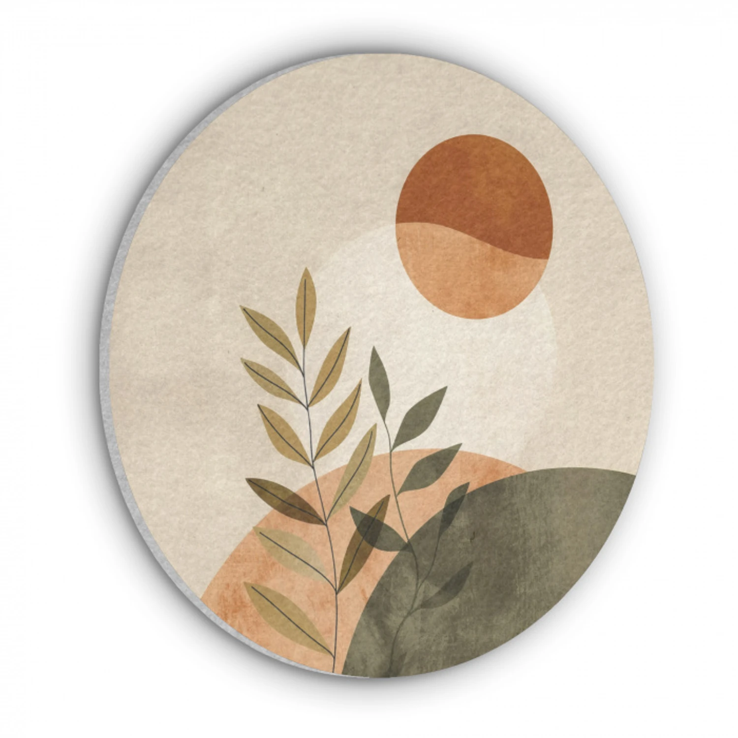 Takken - Vormen - Abstract Akoestische PET Vilt - Rond klein -3d