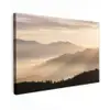 Bergen - Mist - Zonnestralen Tuinposter op houten frame 2 cm dik klein -3d