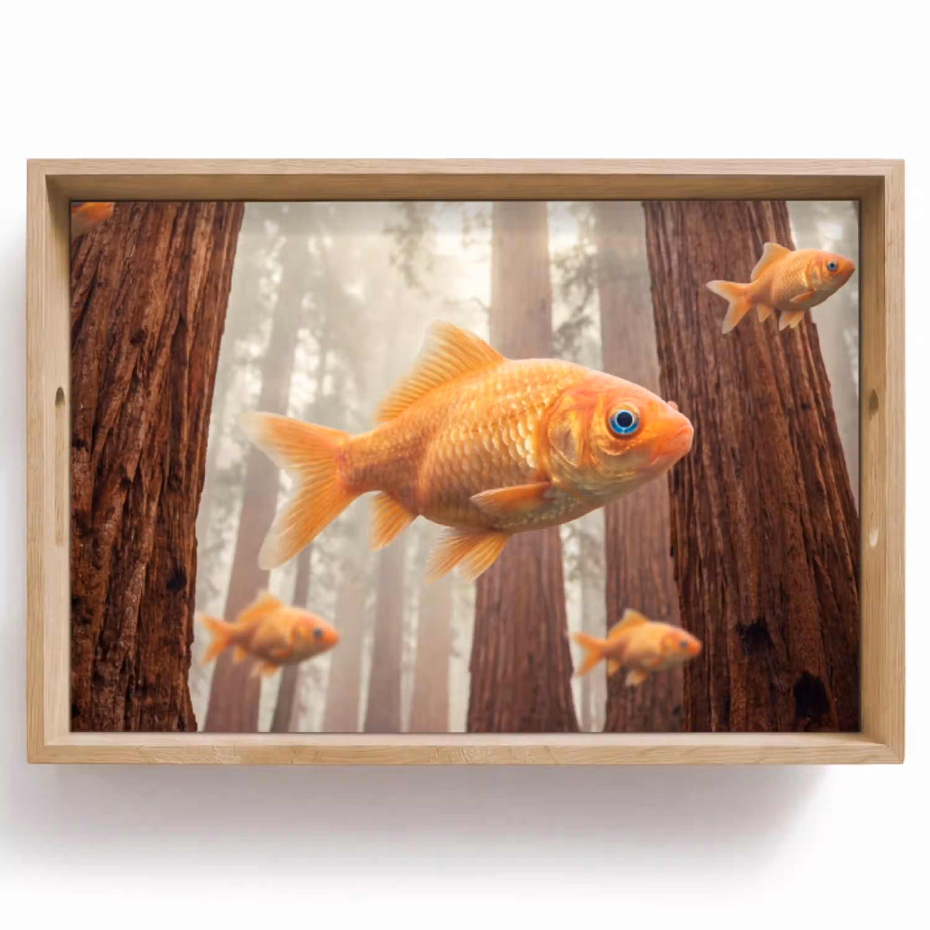 Vis - Bos - Fantasie Dienblad Rechthoek middel -z3d_shopping