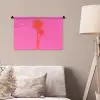 Palmbomen - Modern - Roze Wandkleed katoen klein -sfeer4