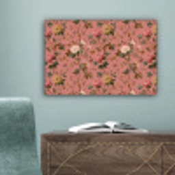 Klassiek - Botanisch - Roze canvas 2cm klein 34 -sfeer4