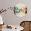 Abstract - Kleurexplosie - Landschap Akoestische PET Vilt - Rond klein -sfeer3
