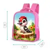 Specht op en boomstronk Kinderrugzak - Roze middel -productfoto_formaten