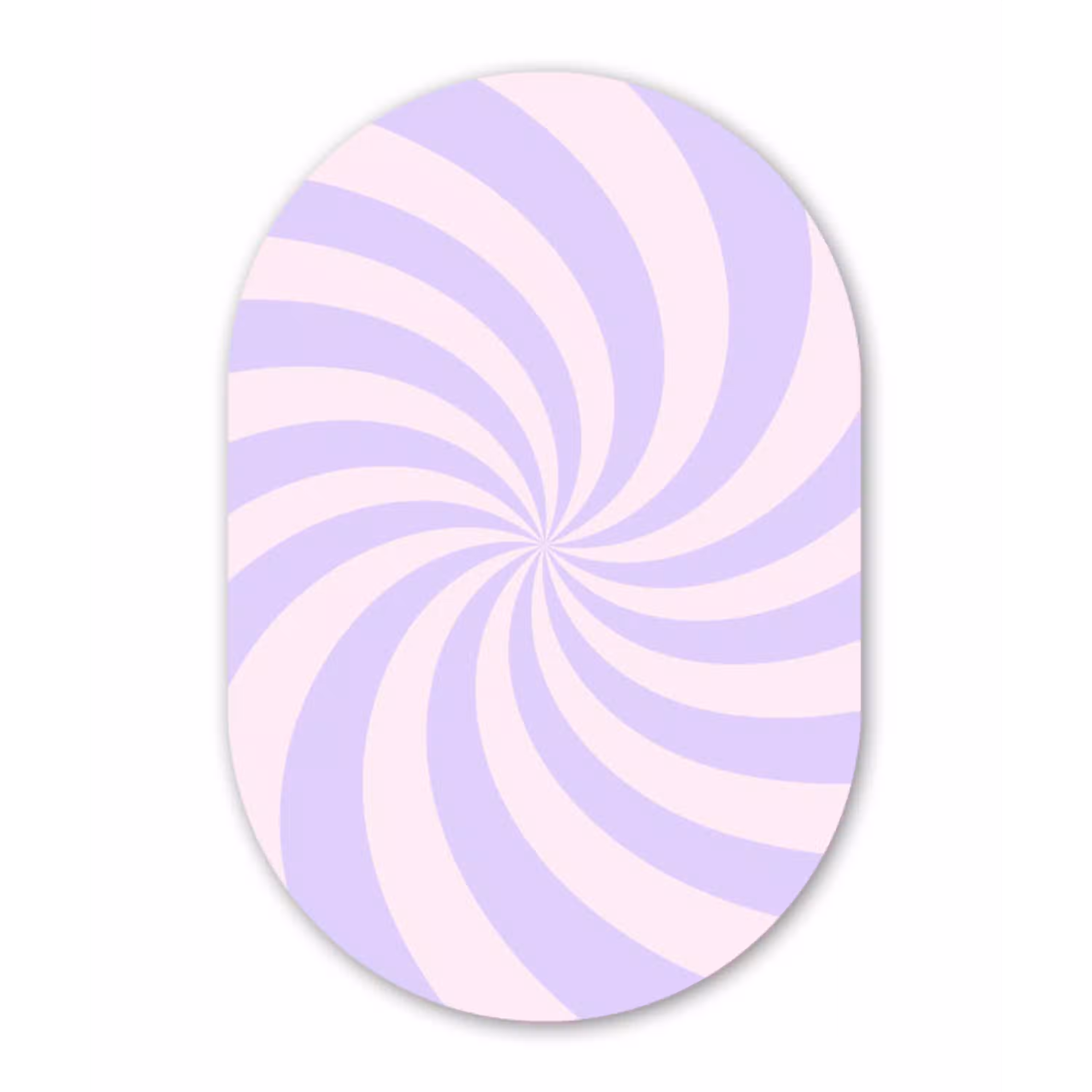 Patroon - Spiraal - Abstract - Modern - Paars-Roze Wandcirkel Ovaal Forex klein -3d
