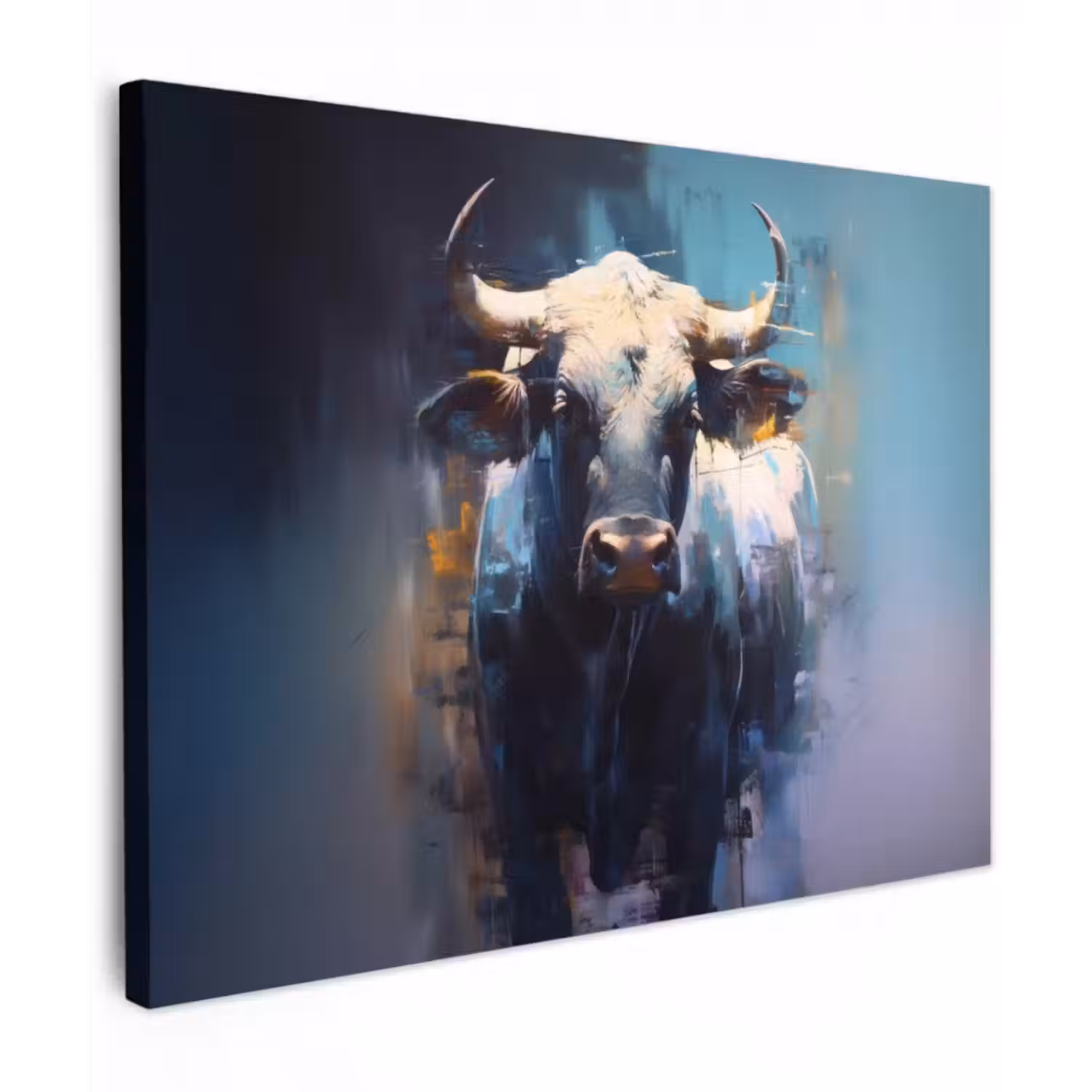 Leinwandbild - Taurus - Schwarz - Abstrakt - Hörner
