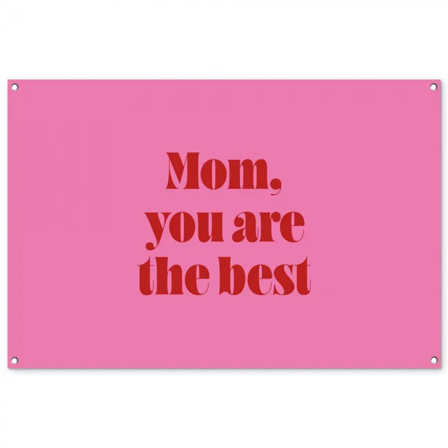 Moeder - Boodschap -Roze tuinposter los doek groot -3d