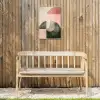 Cirkel - Abstract - Roze Tuinposter op houten frame 2 cm dik klein -sfeer4