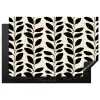 Botanisch - Dessin - Zwart - Beige Inductie beschermer vinyl 3mm klein 276 -3d
