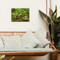 Rustige Japanse vijver tuinposter los doek klein -sfeer7