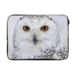 Sneeuwuil - Oog - Wildlife - Wit laptophoes neopreen klein -3d