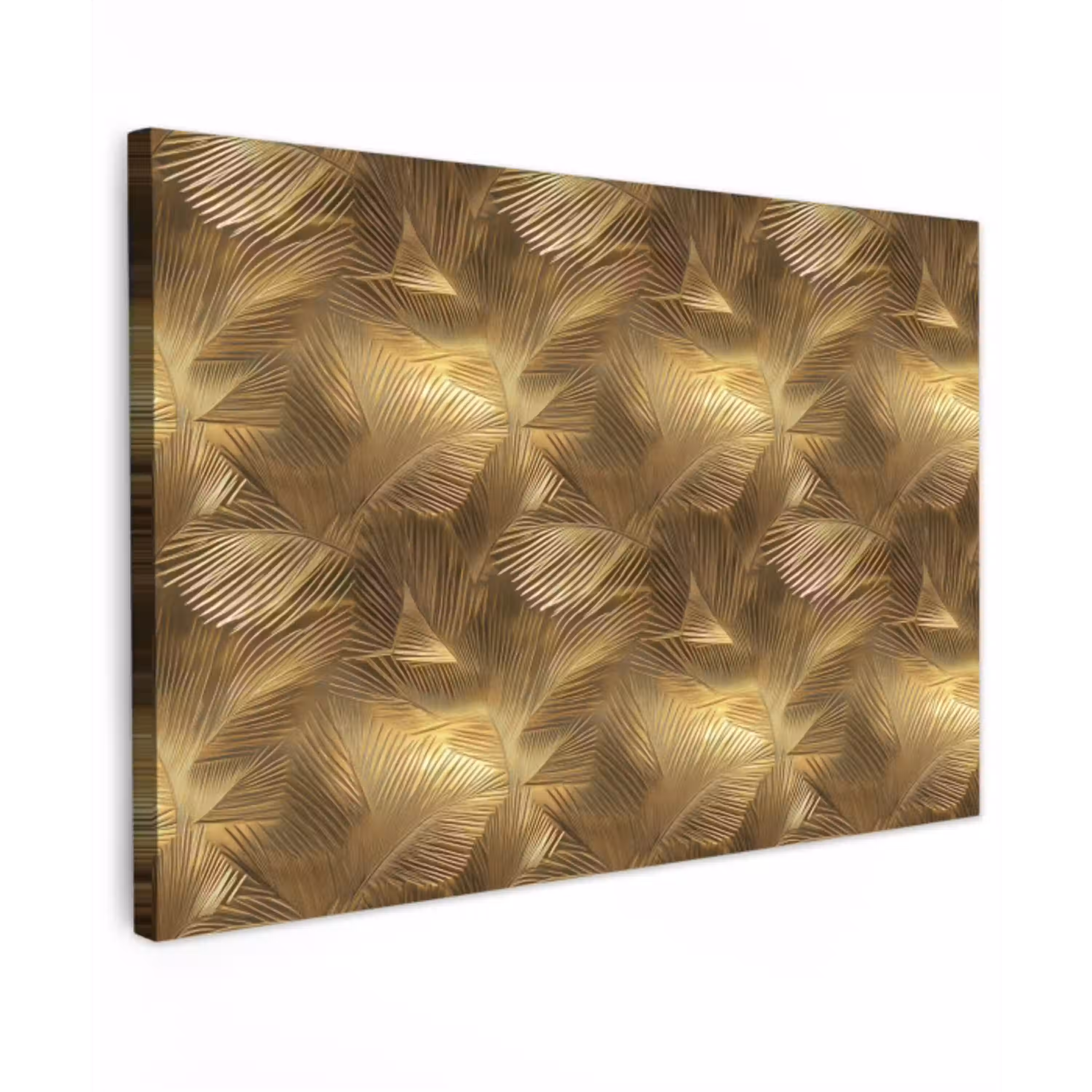 Palm - Waaier - Goud canvas 2cm klein 34 -z3d