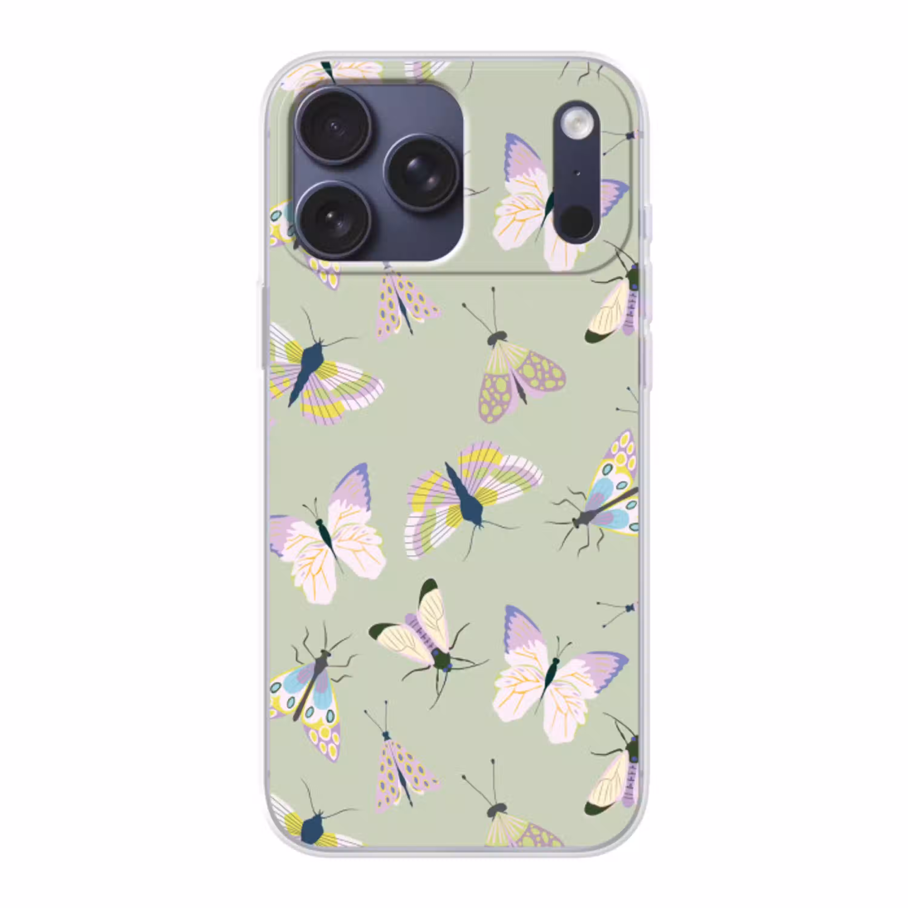 Vlinders - Insecten - Groen - Kleurrijk Telefoonhoesje iPhone 17 Pro Max klein -3d