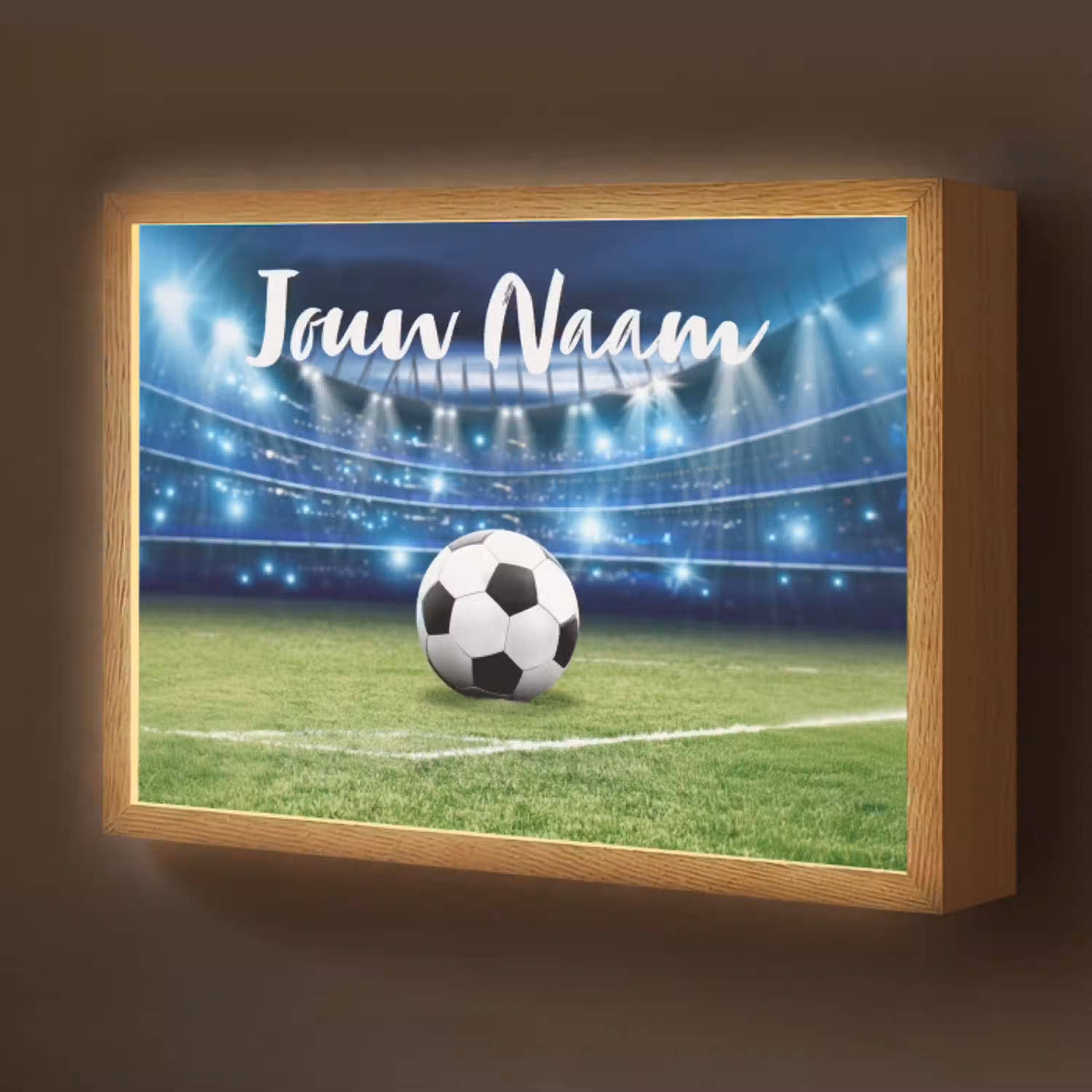 Voetbal - Stadion - Bal - Jongens Light Box met batterij (Wandlamp kind) middel -z3d_website
