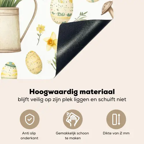 Gieter - Bloemen - Eieren Inductie beschemer met haakjes klein -ky-onderkant-nl