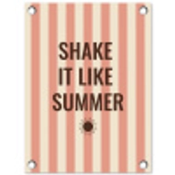 Zomer - Quote - Strepen tuinposter los doek klein -3d