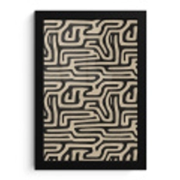 Grafisch - Lijnen - Zwart fotolijst zwart zonder passe partout klein 224 -3d