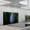 Bloemen - Blauw - Dennenboom keuken achterwand spatscherm klein -3d_schuin