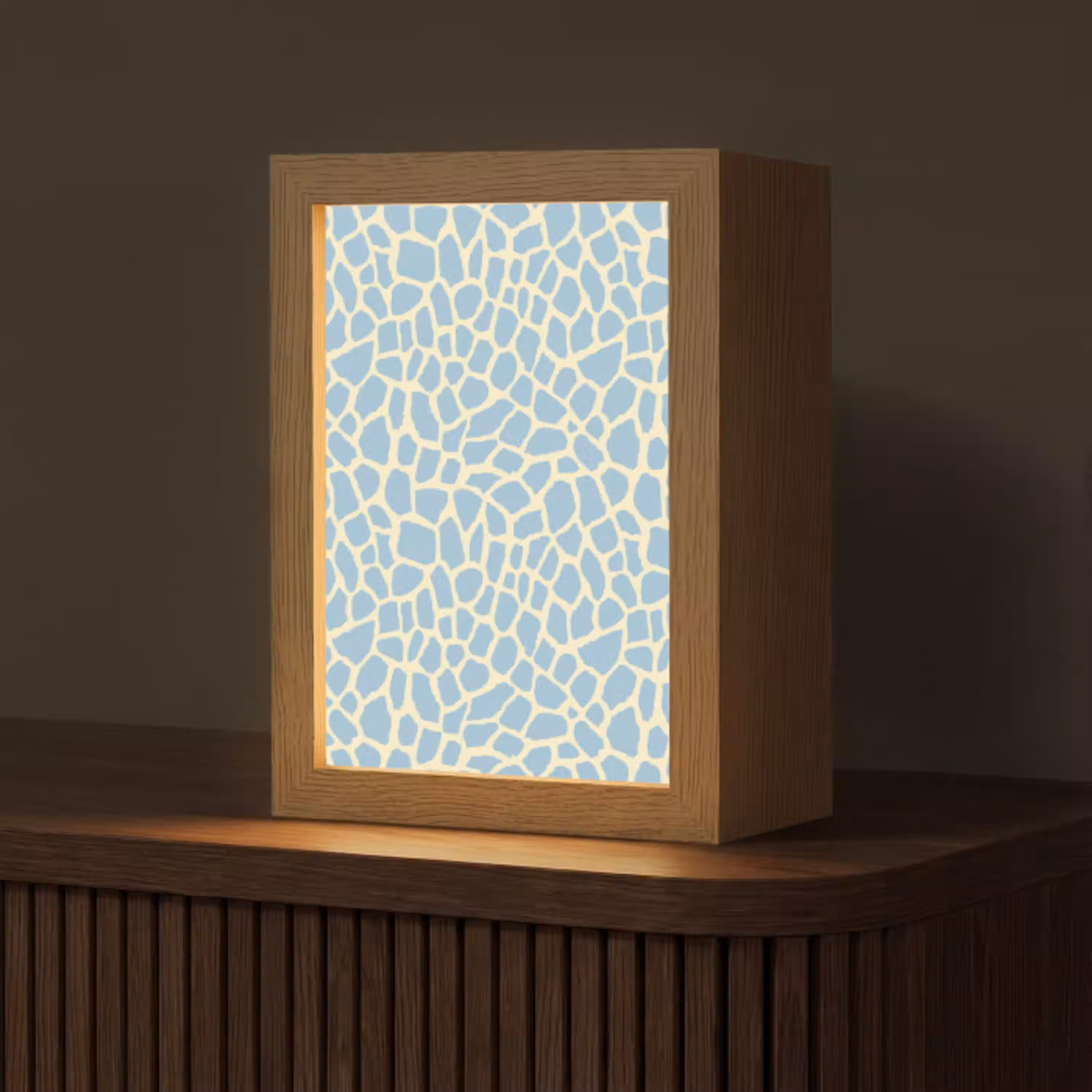 Giraf - Modern - Blauw Light Box met kabel (Tafellamp) klein 925 -z3d_website