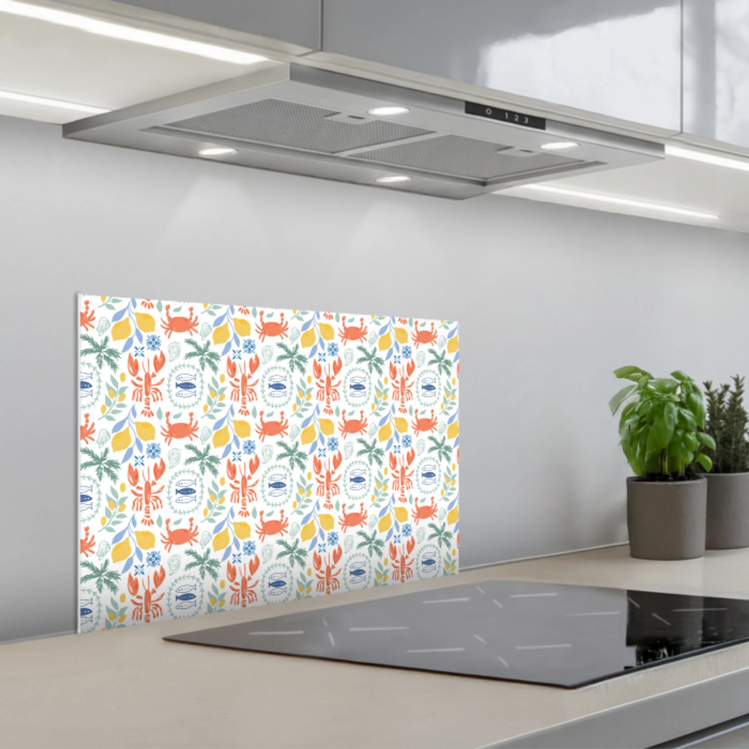 Zee - Sfeer - Citroen - Vis keuken achterwand spatscherm klein 900 -3d_schuin