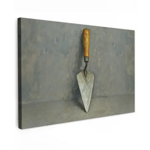 Troffel - Verf - Gereedschap Tuinposter op houten frame 2 cm dik klein -3d