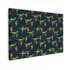Bliksemschichten - Oranje - Dinosaurussen canvas 2cm klein -z3d