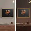 Orchidee - Doorzichtig - Bloem Light Box met batterij (Wandlamp) middel -sfeer3