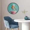 Roodborstje - Vogel - Koksmuts - Sokkel Fotolijst rond zonder passe partout klein -sfeer2