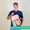 Otters - Lachen - Roze - Illustratie Rugzak - Zwart middel -sfeer7_NL