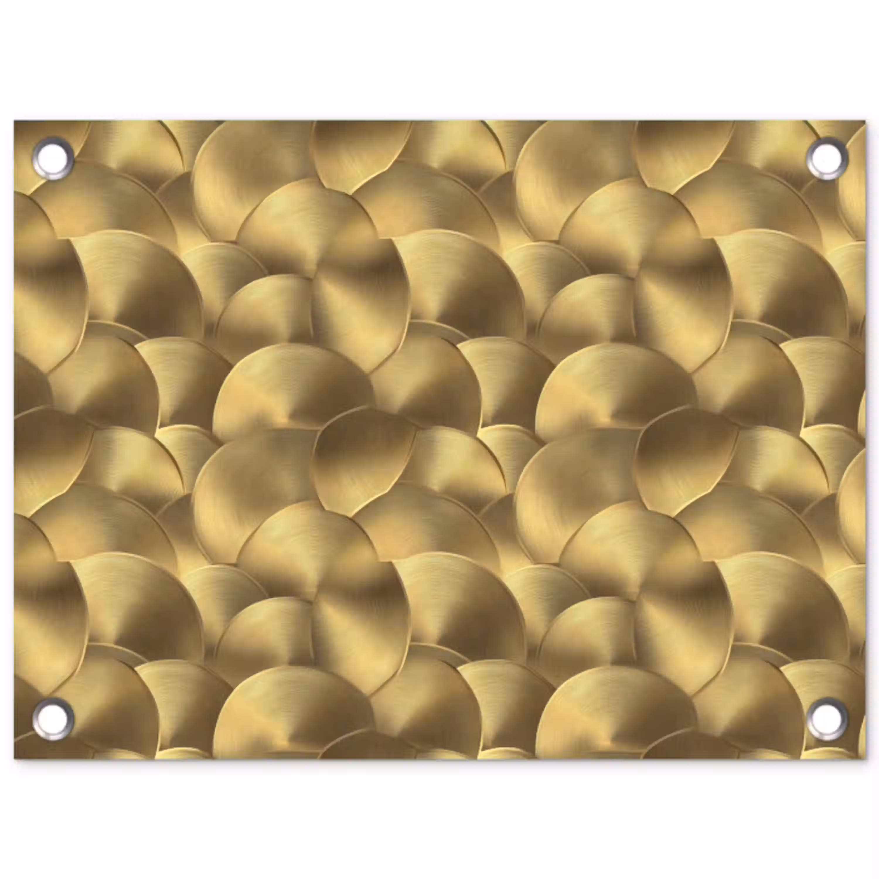Modern - Cirkel - Goud tuinposter los doek klein 239 -3d