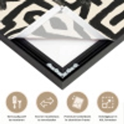 Geometrisch - Figuren - Zwart Textielframe zwart klein 947 -USP_closeupNL