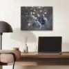 Kerstbal - Versierd - Blauw PET vilt klein -sfeer5