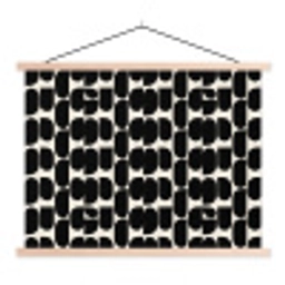 Modern - Patroon - Zwart textielposter latten blank klein 122 -3d
