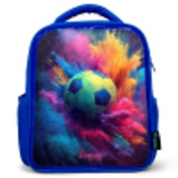 Neon - Bal - Kleurrijk Kinderrugzak - Blauw middel -3d